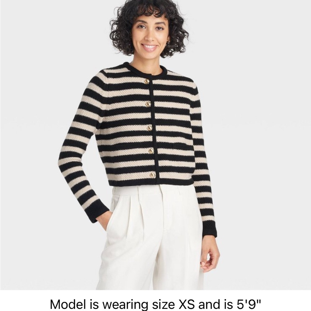 Like New! A New Day- Ribbed Cuff Button Front Cardigan